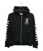 VANSONバンソン）の古着「ジップパーカー」｜ブラック
