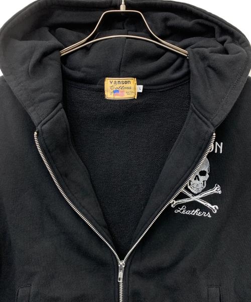 VANSON（バンソン）VANSON (バンソン) ジップパーカー ブラック サイズ:Lの古着・服飾アイテム