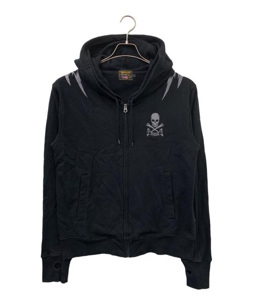 VANSON（バンソン）VANSON (バンソン) ジップパーカー ブラック サイズ:Lの古着・服飾アイテム
