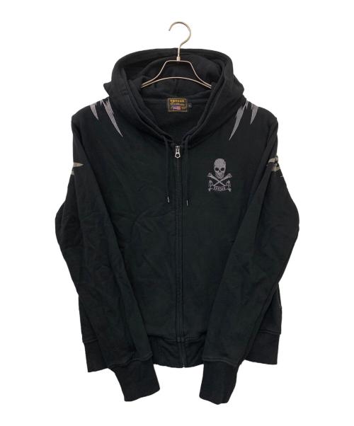 VANSON（バンソン）VANSON (バンソン) ジップパーカー ブラック サイズ:Lの古着・服飾アイテム