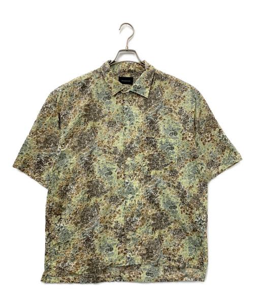 green label relaxing（グリーンレーベルリラクシング）green label relaxing (グリーンレーベルリラクシング) 半袖シャツ グリーン×ブラウン サイズ:XLの古着・服飾アイテム