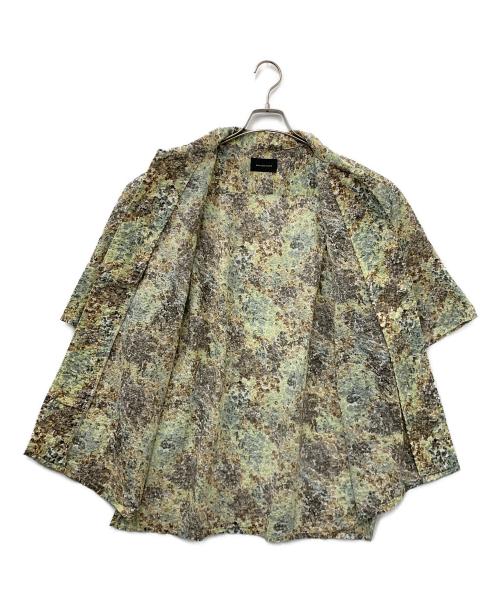 green label relaxing（グリーンレーベルリラクシング）green label relaxing (グリーンレーベルリラクシング) 半袖シャツ グリーン×ブラウン サイズ:XLの古着・服飾アイテム