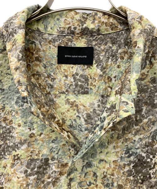 green label relaxing（グリーンレーベルリラクシング）green label relaxing (グリーンレーベルリラクシング) 半袖シャツ グリーン×ブラウン サイズ:XLの古着・服飾アイテム
