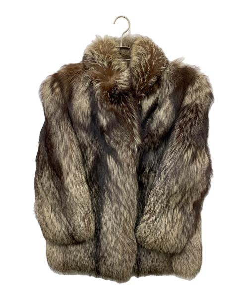 記載なし（ナシ）記載なし (ナシ) 毛皮コート ブラウン サイズ:11の古着・服飾アイテム
