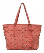 JIMMY CHOOジミーチュウ）の古着「スタッズトートバッグ」｜ピンク