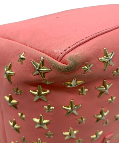 JIMMY CHOO（ジミーチュウ）JIMMY CHOO (ジミーチュウ) スタッズトートバッグ ピンクの古着・服飾アイテム