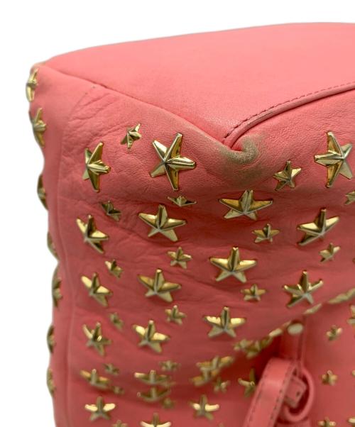 JIMMY CHOO（ジミーチュウ）JIMMY CHOO (ジミーチュウ) スタッズトートバッグ ピンクの古着・服飾アイテム