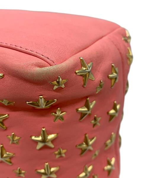 JIMMY CHOO（ジミーチュウ）JIMMY CHOO (ジミーチュウ) スタッズトートバッグ ピンクの古着・服飾アイテム