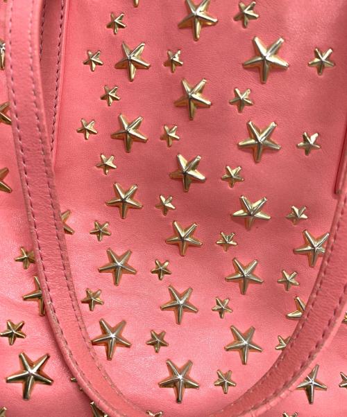 JIMMY CHOO（ジミーチュウ）JIMMY CHOO (ジミーチュウ) スタッズトートバッグ ピンクの古着・服飾アイテム
