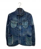 ETERNALエターナル）の古着「クレイジーパターンデニムカバーオール」｜インディゴ