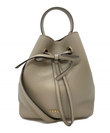 中古・古着通販】FURLA (フルラ) 巾着ショルダーバッグ ベージュ