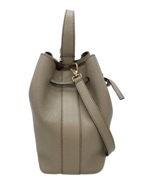 FURLA（フルラ）FURLA (フルラ) 巾着ショルダーバッグ ベージュの古着・服飾アイテム