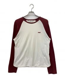 AMI Alexandre Mattiussi（アミアレクサンドルマテュッシ）の古着「長袖カットソー」｜ホワイト×ボルドー