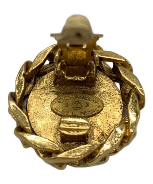 CHANEL（シャネル）CHANEL (シャネル) ラインストーンココマークイヤリング ゴールドカラーの古着・服飾アイテム