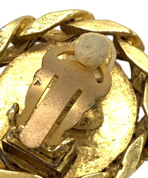 CHANEL（シャネル）CHANEL (シャネル) ラインストーンココマークイヤリング ゴールドカラーの古着・服飾アイテム