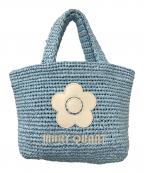 MARY QUANTマリークヮント）の古着「クロッシェラフィアライクトート」｜スカイブルー