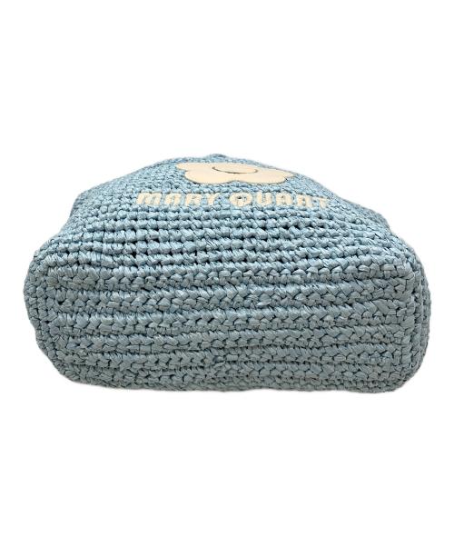 MARY QUANT（マリークヮント）MARY QUANT (マリークヮント) クロッシェラフィアライクトート スカイブルーの古着・服飾アイテム