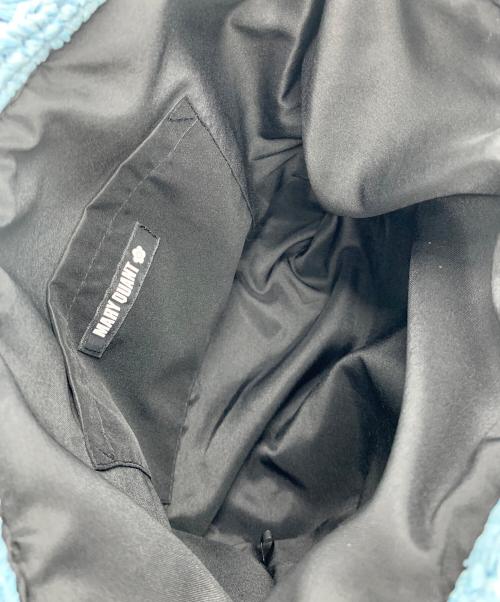 MARY QUANT（マリークヮント）MARY QUANT (マリークヮント) クロッシェラフィアライクトート スカイブルーの古着・服飾アイテム