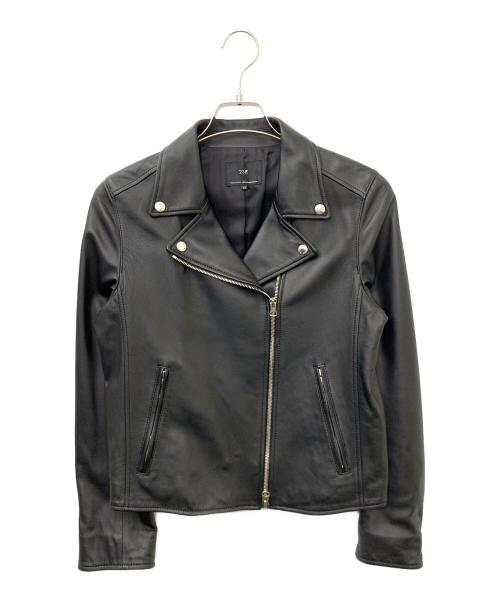 23区（ニジュウサンク）23区 (ニジュウサンク) ダブルライダースジャケット ブラック サイズ:40の古着・服飾アイテム