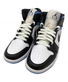 NIKE（ナイキ）の古着「Women's Air Jordan 1 Mid "Black/University Blue"」｜ホワイト×ブラック×ブルー