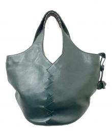 genten（ゲンテン）の古着「レザートートバッグ」｜グリーン