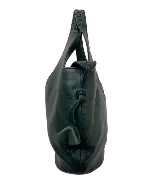 genten（ゲンテン）genten (ゲンテン) レザートートバッグ グリーンの古着・服飾アイテム