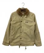 NAVYネイビー）の古着「N1デッキジャケット」｜カーキ