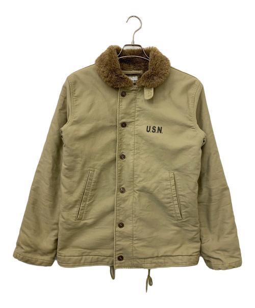 NAVY（ネイビー）NAVY (ネイビー) N1デッキジャケット カーキ サイズ:Lの古着・服飾アイテム