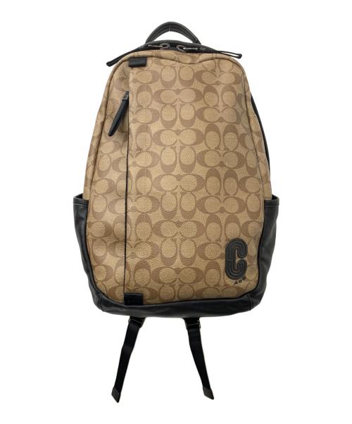 COACH（コーチ）COACH (コーチ) リュック ベージュ×ブラックの古着・服飾アイテム