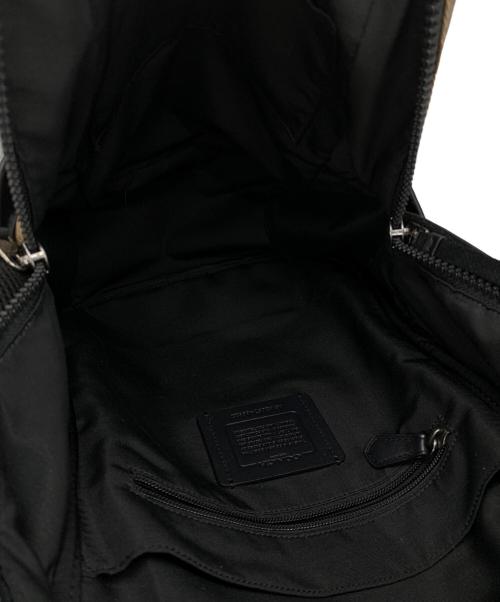 COACH（コーチ）COACH (コーチ) リュック ベージュ×ブラックの古着・服飾アイテム
