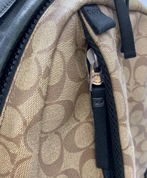 COACH（コーチ）COACH (コーチ) リュック ベージュ×ブラックの古着・服飾アイテム