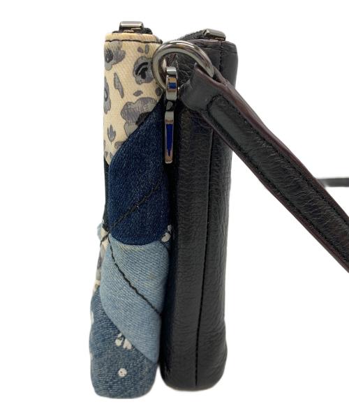 COACH（コーチ）COACH (コーチ) キャニオンデニムキルトショルダーバッグ ブルー×ブラックの古着・服飾アイテム