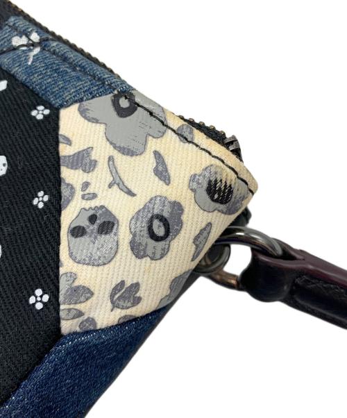 COACH（コーチ）COACH (コーチ) キャニオンデニムキルトショルダーバッグ ブルー×ブラックの古着・服飾アイテム