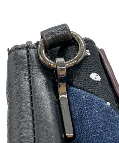 COACH（コーチ）COACH (コーチ) キャニオンデニムキルトショルダーバッグ ブルー×ブラックの古着・服飾アイテム