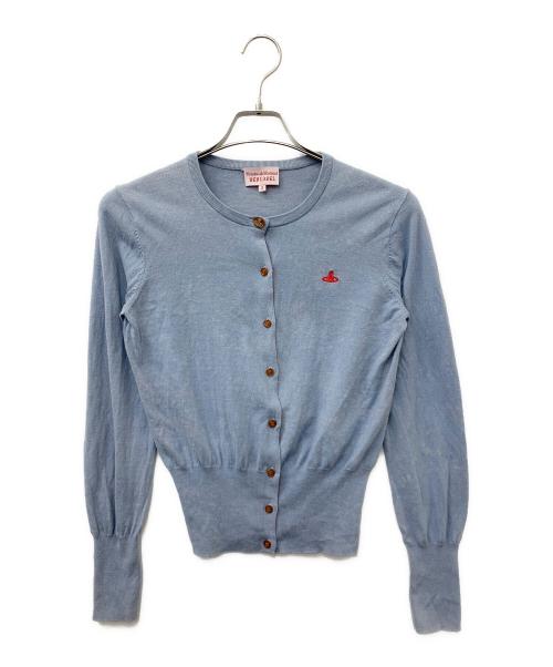 Vivienne Westwood RED LABEL（ヴィヴィアンウエストウッドレッドレーベル）Vivienne Westwood RED LABEL (ヴィヴィアンウエストウッドレッドレーベル) 薄手カーディガン ブルー サイズ:3の古着・服飾アイテム