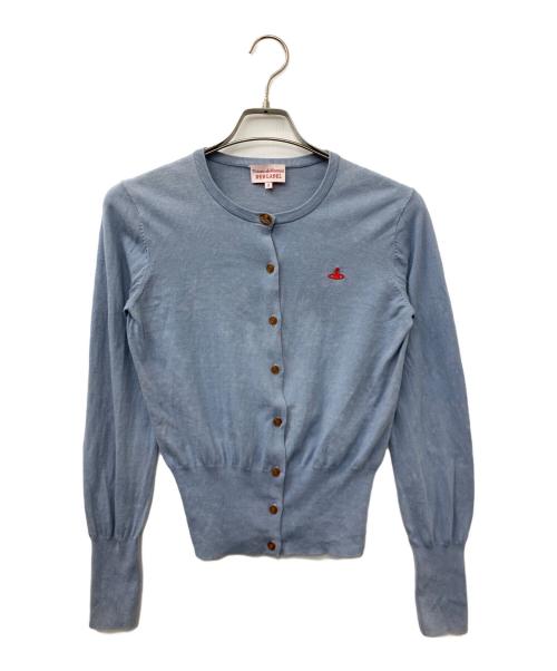 Vivienne Westwood RED LABEL（ヴィヴィアンウエストウッドレッドレーベル）Vivienne Westwood RED LABEL (ヴィヴィアンウエストウッドレッドレーベル) 薄手カーディガン ブルー サイズ:3の古着・服飾アイテム