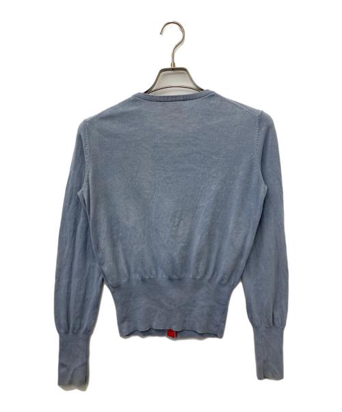Vivienne Westwood RED LABEL（ヴィヴィアンウエストウッドレッドレーベル）Vivienne Westwood RED LABEL (ヴィヴィアンウエストウッドレッドレーベル) 薄手カーディガン ブルー サイズ:3の古着・服飾アイテム