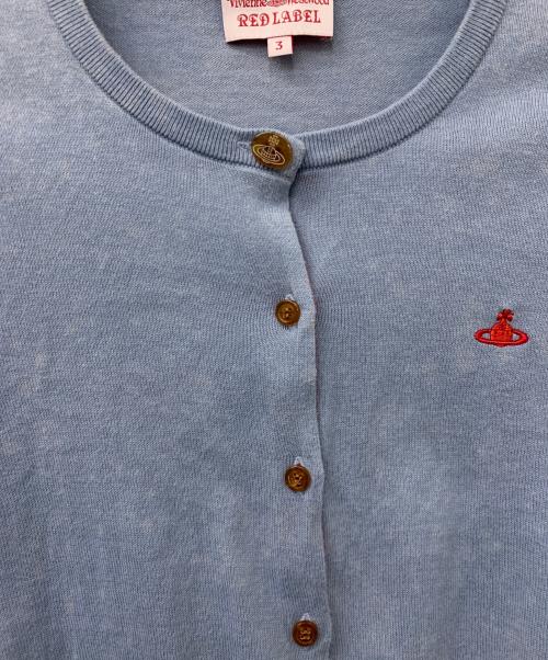 Vivienne Westwood RED LABEL（ヴィヴィアンウエストウッドレッドレーベル）Vivienne Westwood RED LABEL (ヴィヴィアンウエストウッドレッドレーベル) 薄手カーディガン ブルー サイズ:3の古着・服飾アイテム
