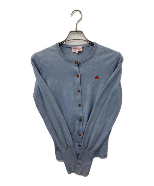 Vivienne Westwood RED LABEL（ヴィヴィアンウエストウッドレッドレーベル）Vivienne Westwood RED LABEL (ヴィヴィアンウエストウッドレッドレーベル) 薄手カーディガン ブルー サイズ:3の古着・服飾アイテム
