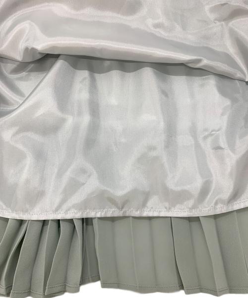 FRAY ID（フレイ アイディー）FRAY ID (フレイ アイディー) プリーツコンビスカート グリーンの古着・服飾アイテム