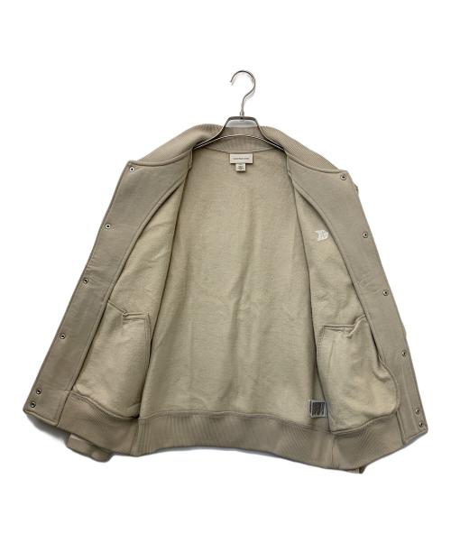 Calvin Klein Jeans（カルバンクラインジーンズ）Calvin Klein Jeans (カルバンクラインジーンズ) バーシティボンバージャケット ベージュ サイズ:Sの古着・服飾アイテム
