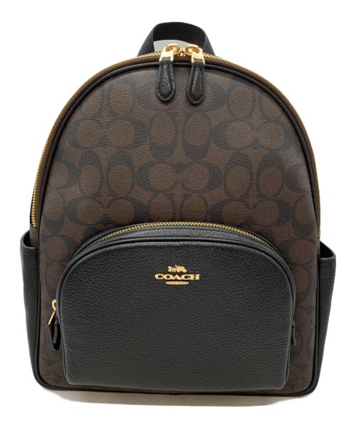 COACH（コーチ）COACH (コーチ) コート バックパック シグネチャー キャンバス ブラウンの古着・服飾アイテム
