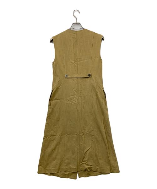 allureville（アルアバイル）allureville (アルアバイル) リオペルリネンライクスラブワンピース ベージュ サイズ:2の古着・服飾アイテム