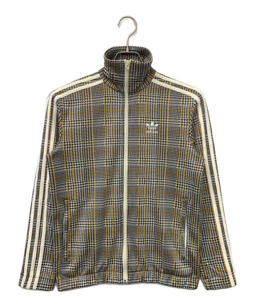 adidas Originals（アディダスオリジナル）adidas originals (アディダスオリジナル) タータンチェックトラックジャケット ホワイト×ブラック サイズ:XSの古着・服飾アイテム