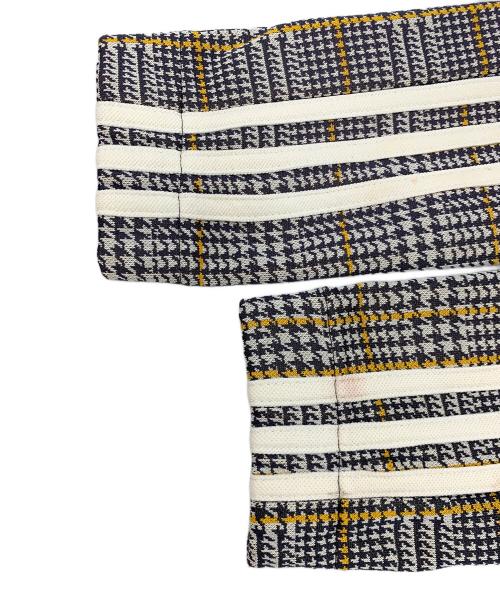 adidas Originals（アディダスオリジナル）adidas originals (アディダスオリジナル) タータンチェックトラックジャケット ホワイト×ブラック サイズ:XSの古着・服飾アイテム