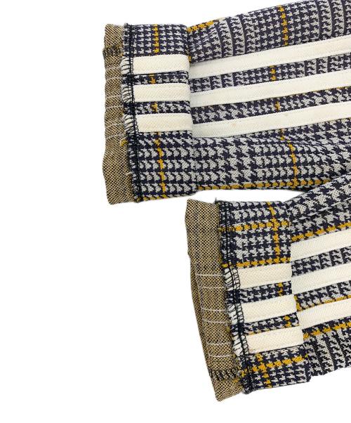 adidas Originals（アディダスオリジナル）adidas originals (アディダスオリジナル) タータンチェックトラックジャケット ホワイト×ブラック サイズ:XSの古着・服飾アイテム