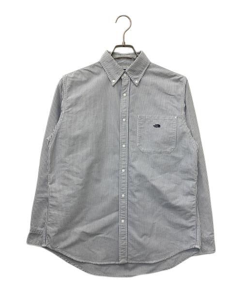 THE NORTHFACE PURPLELABEL（ザ・ノースフェイス パープルレーベル）THE NORTHFACE PURPLELABEL (ザ・ノースフェイス パープルレーベル) ストライプシャツ ブルー サイズ:Sの古着・服飾アイテム