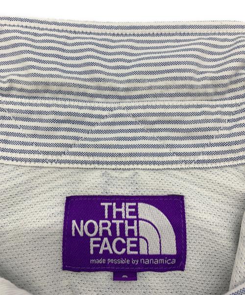 THE NORTHFACE PURPLELABEL（ザ・ノースフェイス パープルレーベル）THE NORTHFACE PURPLELABEL (ザ・ノースフェイス パープルレーベル) ストライプシャツ ブルー サイズ:Sの古着・服飾アイテム