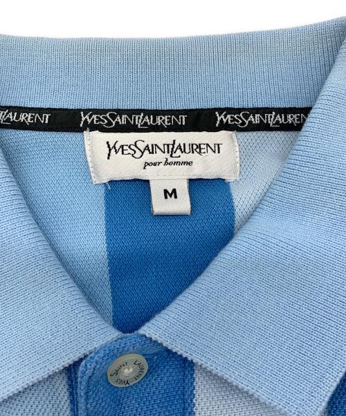 Yves Saint Laurent（イヴサンローラン）Yves Saint Laurent (イヴサンローラン) ポロシャツ ブルー サイズ:Mの古着・服飾アイテム