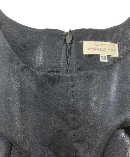 La Mode BALENCIAGA（ラモード バレンシアガ）La Mode BALENCIAGA (ラモード バレンシアガ) ノースリーブワンピース ブラック サイズ:38の古着・服飾アイテム